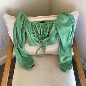 Long sleeve crop top